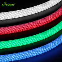 Haute Qualité Nylon Tressé 360 Degrés LED Néon Flex Lumière 22mm Diamètre 24V RGB Flex Pixel LED WS2811 Paysage Télécommande