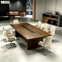 Table de réunion JIUSHUN, mobilier de bureau, table de conférence rectangulaire en bois de luxe pour 8 à 10 personnes