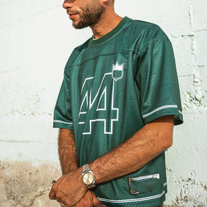 定制高品质运动网眼运动衫裁剪男装t恤足球方形迷彩运动衫 - Product Image 5