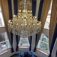 Grand lustre en cristal doré de style Empire français pour villa, hôtel, hall d'entrée, escalier, éclairage moderne en cristal
