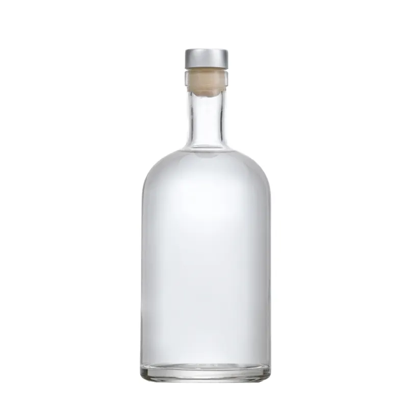 Schwere Basis Glas-Lekörflaschen 100 ml 200 ml 375 ml 500 ml 750 ml 1000 ml Wodka Glasflaschen für Liquor