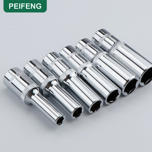 Clé à cliquet 6 points 63 mm en CR-MO antirouille pour bricolage, embout hexagonal profond 3/8 po, poignée droite noire, OEM - Product Image 1