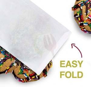 Custom Logo <b>White</b> Greaseproof Storage Packaging Food Oilproof Burgers Hot Dogs <b>Paper</b> <b>Bags</b> - Product Image 1