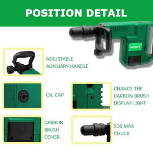 <span class=keywords><strong>Marteau</strong></span>-<span class=keywords><strong>piqueur</strong></span> haute puissance 1500W à vente chaude NBT-DH-18C Réglage à six vitesses 220V/110V Multi-prise - Product Image 4