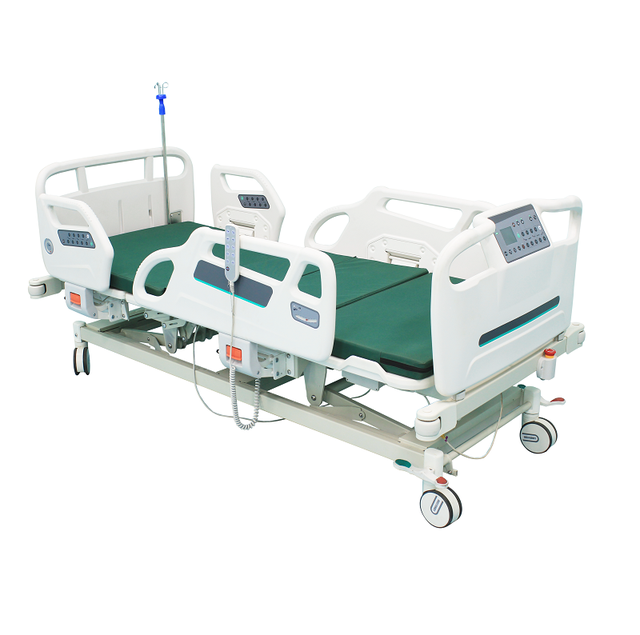 Electric Hospital Bed 7 Function ICU Medical Nursing Bed Adjustable Height Backrest Patient Care Bed Remote Control Heavy Duty
