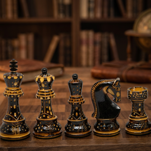 Latest New Designer <b>Chess</b> <b>Set</b> Zebra Burnt Staunton <b>Wooden</b> <b>Chess</b> <b>Set</b> Table <b>Chess</b> Game 95 mm king Size - Product Image 3
