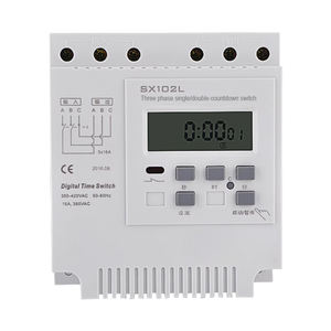 SX102L Temporizador de ciclo inteligente Bomba de agua Controlador de tiempo del motor <span class=keywords><strong>Interruptor</strong></span> de Cuenta Regresiva trifásico único doble con corriente máxima de 16A - Product Image 1