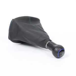Pommeau de levier de vitesse en cuir, transmission manuelle, pour Volkswagen Golf 4, bleu, conception ergonomique - Product Image 4