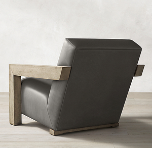 Sofá de diseño de tapicería de lujo, muebles de sala de estar, bordes angulares, sofás de madera de roble macizo - Product Image 4