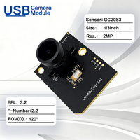 Módulo de Cámara USB GC2083 SOC 2MP 1080P Codificación H.264/H.265 Visión Integrada para Impresora 3D y Robot