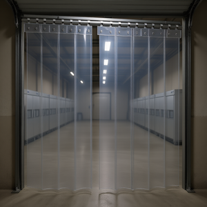 Bande de joint en PVC transparent 84 po x 36 po x 0,08 po, lot de 6, pour portes de congélateurs et garages, lisses et faciles à franchir - Product Image 2