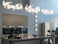 Lustre LED créatif en forme de fleur pour salon italien, villa, restaurant