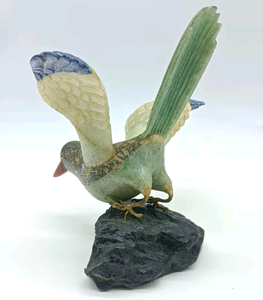 Ave de Aventurina Verde/Ágata Pera/Dumortierita para Colección de Arte BJ1080 - Product Image 5