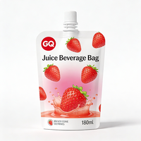 Pochettes souples personnalisées biodégradables de qualité alimentaire avec bec verseur pour emballage de jus, sacs en plastique liquides opaques autoportants