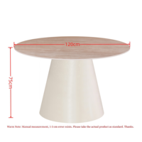 Table à manger ronde en bois moderne et peu encombrante pour la maison, l'appartement, l'hôtel et le café - Stable et multifonctionnelle