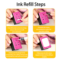 DIWEN 100ML 500ML 6 Warna Kit Tinta Isi Ulang Kompatibel Tinta Dye Epson Canon HP Brother Printer Inkjet