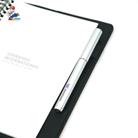 Carnet d'affaires noir A4/A5/B5 à spirale, couverture en cuir PU, personnalisable, cadeau, vente en gros, impression possible – Nouvelle collection, directement de l'usine