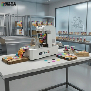 Stampante per Scatole Pizza Formato <span class=keywords><strong>A3</strong></span>, Macchina di Stampa Digitale a Getto d'Inchiostro Semi-Automatica HPA3 con Testina Larga Multicolore Tutto-in-Uno - Product Image 6