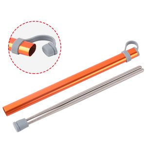 Custodia per bacchette in alluminio e titanio, design classico, pronta per l'incisione, accessorio per stoviglie da campeggio all'aperto - Product Image 3