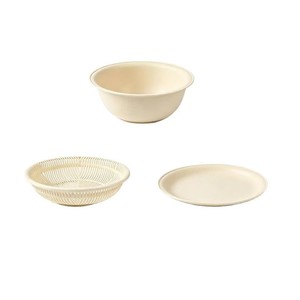 3 In 1 Colander Set Kitchen Vegetable Washing <b>Bowl</b> Multi Functional Ceramic Draining Rack Minimalist Design <b>Microwave</b> Safe - Product Image 5