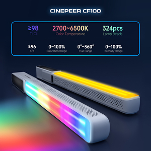 ZHIYUN CINEPEER CF100, Barra <span class=keywords><strong>de</strong></span> Luz LED RGB <span class=keywords><strong>de</strong></span> 100W, 2700K-6500K, Portátil, para Vlog, Transmisión en Vivo y Fotografía - Product Image 3
