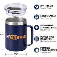 Mug isotherme SUNWILL en acier inoxydable 14 oz avec couvercle anti-éclaboussures, tasse de voyage portable pour boissons chaudes et froides