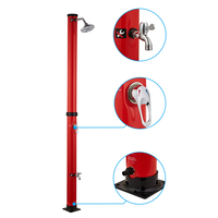 Jade Jade Rouge Douche Portable Plage Extérieure Solaire Colonne De Douche Portable Pour Piscine