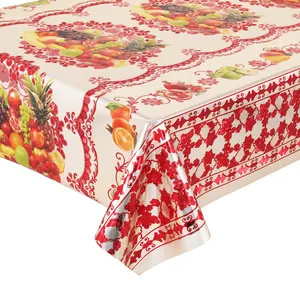 Nappe de table en velours imprimé de luxe, en cuir PVC et métal, résistante à la décoloration, imprimée haute définition, prix d'usine - Product Image 1