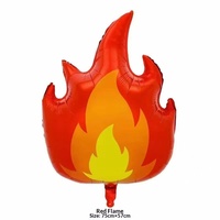 Ballon en aluminium flamme, thème camion de pompiers, activités de maternelle, accessoires de décoration pour fête d'anniversaire d'enfants