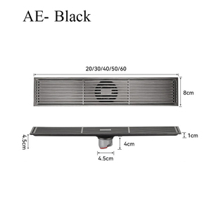 OEM Modern Rectangular Large Displacement Stainless Steel Odor-proof <b>Brushed</b> Surface Floor <b>Drain</b> Warranty for Bathroom - Product Image 3