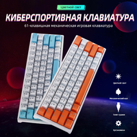Clavier mécanique de jeu LED RVB Russian Cherry/Kailh avec interface Type-C, touches personnalisables (61-64 touches) – Nouveau