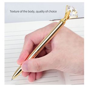 Promotion <b>Creative</b> Cartoon Shape Head Metal Pen Colorful Diamond Printed Logo <b>Gift</b> Pen Made of Plastic - Product Image 3