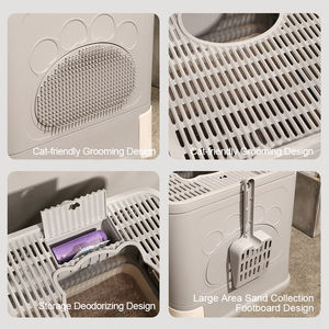 Litière <span class=keywords><strong>pour</strong></span> <span class=keywords><strong>chat</strong></span> pliable entièrement fermée anti-éclaboussures non collante <span class=keywords><strong>avec</strong></span> <span class=keywords><strong>tiroir</strong></span> Vente en gros - Product Image 6