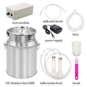 10L电动挤奶机不锈钢挤奶机农场牛羊真空吸水泵自动牛挤奶机待售 - Product Image 2