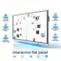 Precio de Fábrica, Pantalla Inteligente Todo en Uno de 65 Pulgadas, Pantalla LCD, Cámara IA de 48MP, Android/Windows, Certificación FCC/CE/ROSH para Negocios