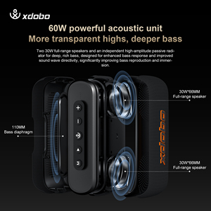 <span class=keywords><strong>XDOBO</strong></span> Best Seller 60W X8 4 Haut-parleurs Bluetooth USB avec basses puissantes, professionnels pour les fêtes en plein air - Product Image 6