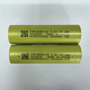 Batteries lithium-ion cylindriques Joinsun <span class=keywords><strong>18650</strong></span> <span class=keywords><strong>4200mAh</strong></span> 3.7V 2C, batteries rechargeables <span class=keywords><strong>18650</strong></span> 3.7V <span class=keywords><strong>4200mAh</strong></span> - Product Image 2
