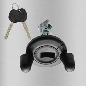 Ignition <b>Lock</b> Cylinder KD010D3 For Cadillac Chevrolet Buick 2 <b>Keys</b> Black Cylindrical <b>Lock</b> - Product Image 3