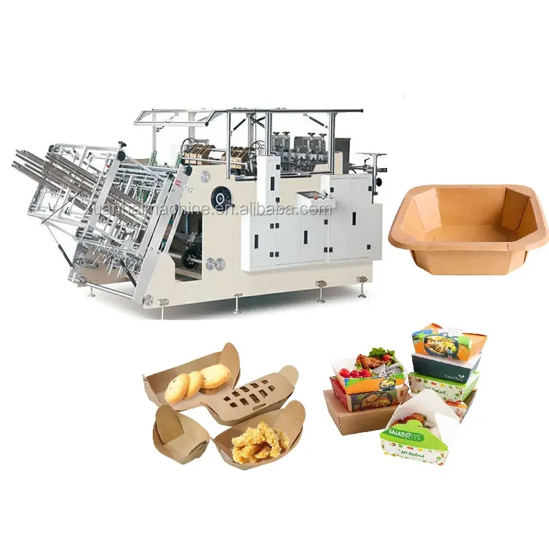 XUANHAI ZF-800 Automatic paper lunch box cups trays bags making machine paper lunch box making machine