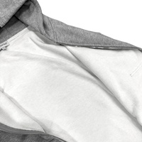 Sweat à capuche zippé surdimensionné et court en molleton de coton épais de haute qualité, à rayures, avec épaules tombantes, style streetwear pour hommes