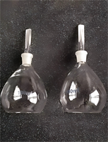 Pycomètre en verre borosilicaté de qualité laboratoire, résistant aux hautes températures, disponible en différentes tailles OEM, transparent