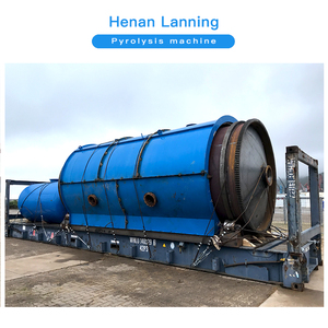 Lanning <span class=keywords><strong>haute</strong></span> qualité escarpement pneu pyrolyse usine déchets plastique recyclage convertir en biochar et bio-huile machine de pyrolyse - Product Image 3