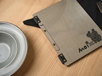 Porte-menu de restaurant élégant et personnalisé avec gravure, couverture de luxe, porte-menu de haute qualité, couverture rigide en contreplaqué, porte-menu en bois