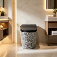 Toilette intelligente tout-en-un avec ouverture et fermeture automatiques du couvercle, lavage à l'eau chaude, séchage à l'air, télécommande, bidet intelligent pour salle de bain d'hôtel