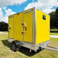 Toilette publique mobile de camping en plein air à 2 stations de remorque de toilettes de luxe portables pour salles de douche de salle de bain