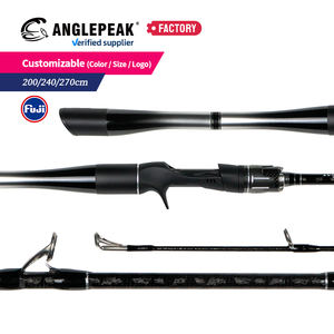 <span class=keywords><strong>Canne</strong></span> à pêche à la ligne 2,03m 2,4m 2,7m en carbone 30T avec poignée en carbone et anneaux FUJI pour la pêche au black bass en eau douce (casting et spinning) - Product Image 1