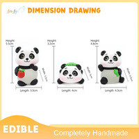 Serie de animales de alta calidad 3D Sugar Cake Toppers Decoración comestible Accesorios para hornear Graduación de Navidad Día del Padre Pascua
