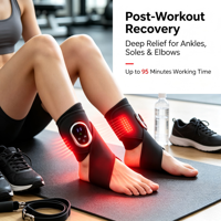En gros, Enveloppe de massage portable sans fil rechargeable pour pieds et chevilles, avec chauffage, vibration et lumière LED, et fonction de soutien