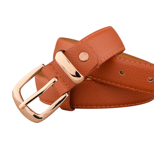 Cinturón de piel sintética con hebilla de Pin personalizada Unisex, cinturón de talla grande con estampado de página completa, sencillo y a la moda - Product Image 3