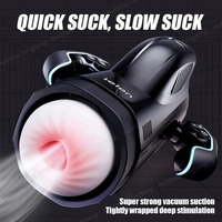 Automatischer Masturbator für Männer mit Saug- und Stoßmodi, Heizfunktion, LCD-Display, Erwachsenen-Sexspielzeug für Männer